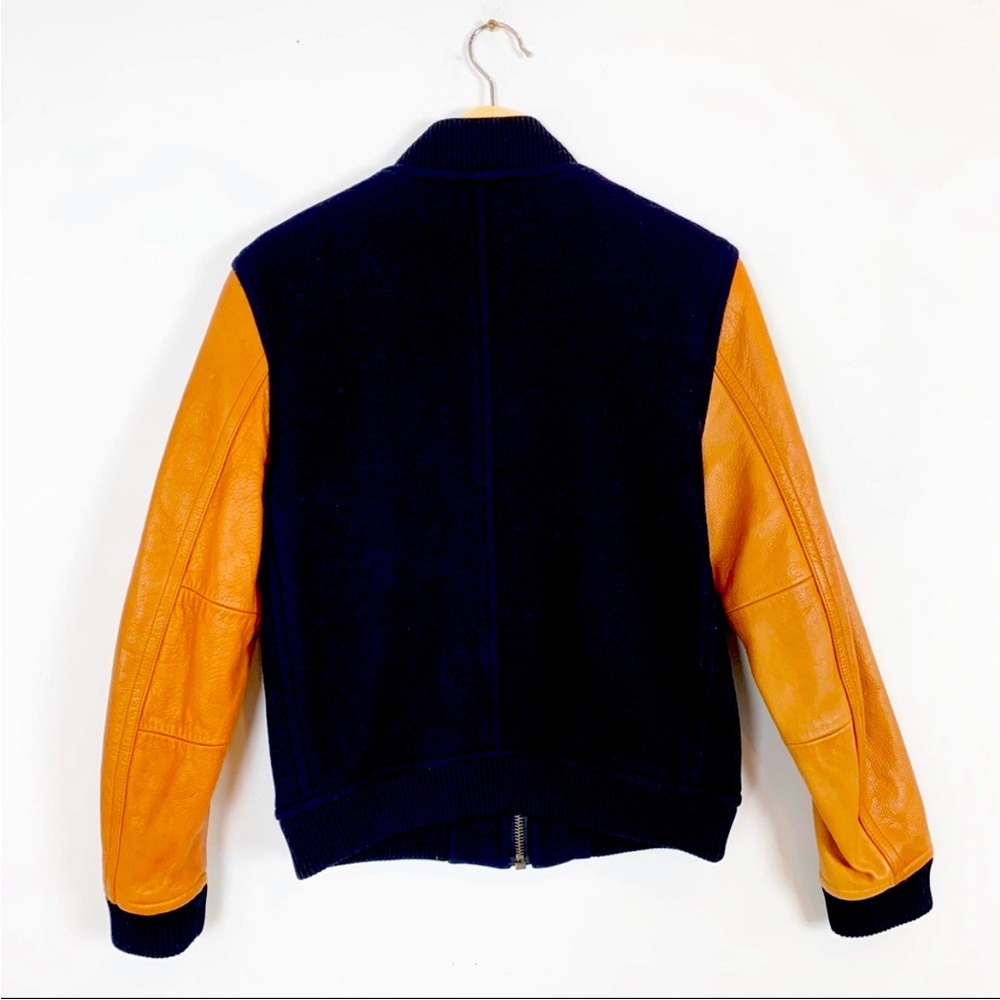 COACH Men's Leather Sleeve Baseball Jacket
Zip Up